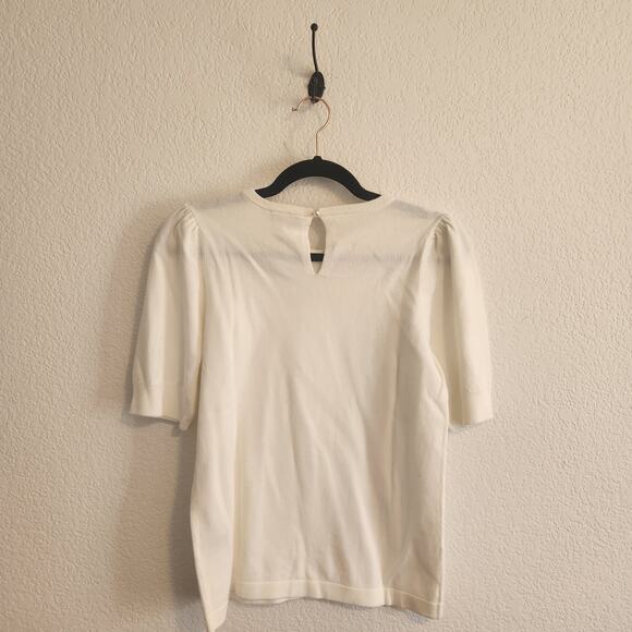 Vince Camuto Women's Size XS White Short Sleeve Sweater NWT - Picture 6 of 7